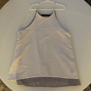 ZARA WHITE TANK WITH GRAY LINING